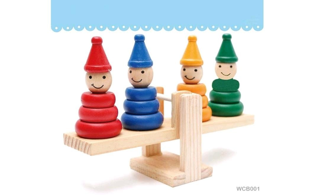 Wooden-clown-balancing